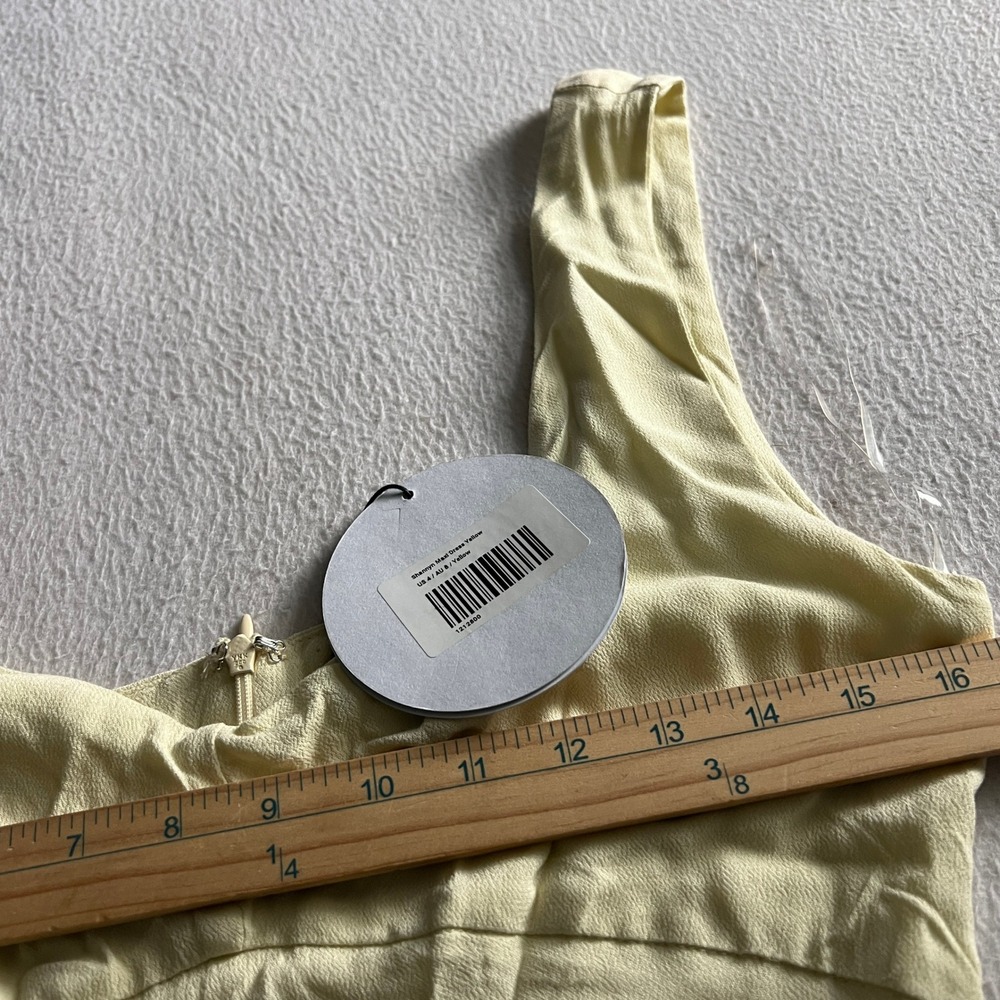 Princess Polly Pale Yellow Maxi Dress with Front Slit - Picture 8 of 9